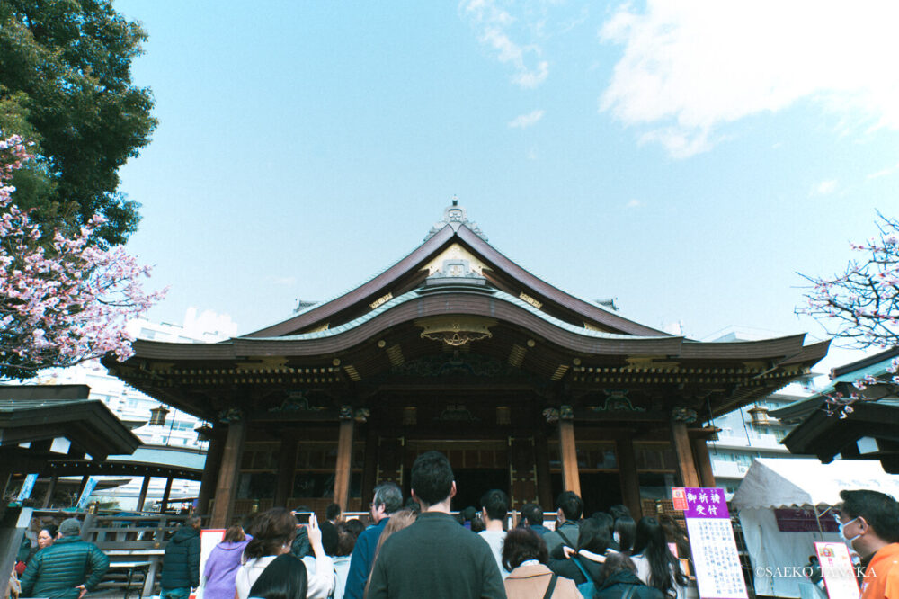 【一眼レフカメラ・レンズ作例：Nikon D7200｜SIGMA 10-20mm F3.5 EX DC HSM】東京の人気写真撮影スポットで梅の名所でもある湯島天満宮/湯島天神の本殿